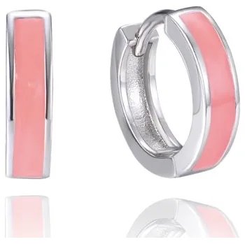 Šperk Stříbrné svítící náušnice kruhy 13 mm JMAN0464PE00