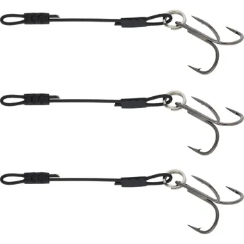 Rybářský háček CAPERLAN Návazec na lov na nástrahu Stinger STGR 1T S ČERNÁ