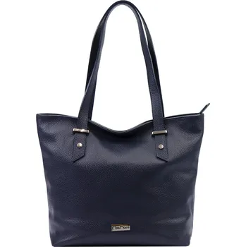 Kabelka Kožená kabelka MiaMore 01-058 modrá