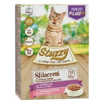 Krmivo pro kočku Schesir S.p.A. Stuzzy Cat kapsa Adult Sterilised šunka 12x85g