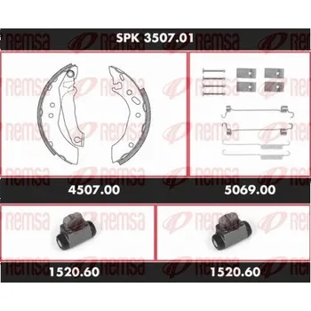 Brzdový buben Souprava brzd, bubnová brzda REMSA SPK 3507.01