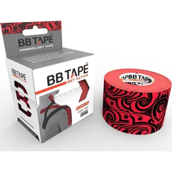 Tejpovací páska Kineziologický tejp BB Tape s designem tetování červená