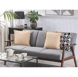 Sada 2 rozptylových polštářů béžové 45 x 45 cm dekorativní přehozové polštáře odnímatelné potahy zapínání na zip Boho tradiční styl Beliani