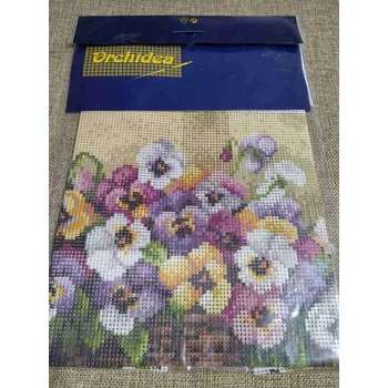 Výtvárné potřeby Předloha vyšívací 24 x 30 cm macešky