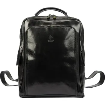 Kabelka Velký pánský business kožený pevný batoh Florence 24, obsah cca. 7 černý
