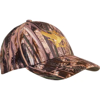 Kšiltovka SOLOGNAC Lovecká kšiltovka 500 s LED maskovací vzor rákosí VÍCEBAREVNÁ
