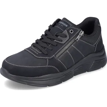 Pánské polobotky Pánská kožená obuv celoroční RIEKER PC B5003-00 extra široká černá 45