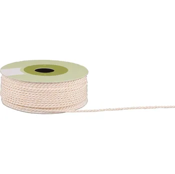 Stuha Provázek polyesterový 2mm x 9,1m vzor 2040 420-KRÉMOVÁ