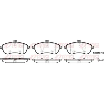 Brzdová destička Sada brzdových destiček, kotoučová brzda REMSA 1301.00