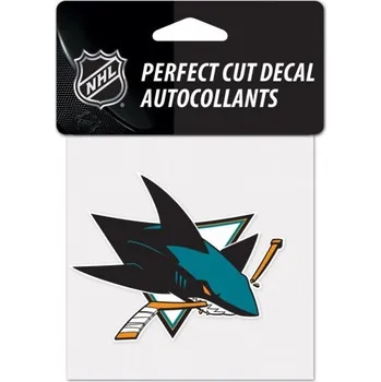 Puk WinCraft Samolepka San Jose Sharks Perfect Cut Decal 10x10 395670