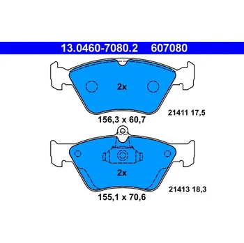 Brzdová destička Sada brzdových destiček, kotoučová brzda ATE 13.0460-7080.2