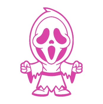 Samolepící dekorace Maska 002 levá vřískot (16 - růžová) SAMOLEPKA NA AUTO, NÁLEPKA, FÓLIE, POLEP, TUNING, VLASTNÍ TEXT, TISK, AUTOSAMOLEPKY.cz, POLEPY, OBRÁZEK, LOGO, 3D STICKERS