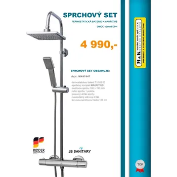 Sprchový set Ridder MAURITIUS T 10 62 00/150 Termostatický sprchový set MAURITIUS