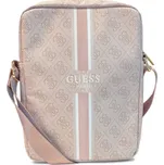 Guess PU 4G Printed Stripes taška na tablet 10" Barva: Růžová