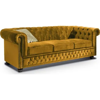 Pohovka Askont R Pohovka Chesterfield Oxford 3M Žlutá