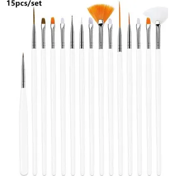Kosmetický štětec Sada štětců na líčení | kosmetické štětce 20 ks - Bílá 15ks