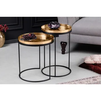 Konferenční stolek Sada 2 konferenčních stolků - Elements, malý zlatý