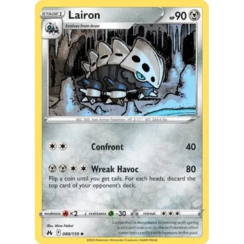 Společenská hra Pokémon karta Lairon 088/159 - Crown Zenith