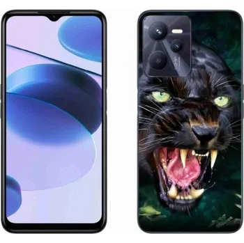 Náhradní kryt pro mobilní telefon Gelový kryt mmCase na mobil Realme C35 - rozzuřený černý panter