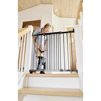 Dětská zábrana BabyDan Zábrana Ebba Black 67-105,5 cm kov, šroubovací