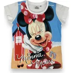 Dívčí bílé tričko s krátkým rukávem Minnie Mouse Barva: Bílá, Velikost: 128