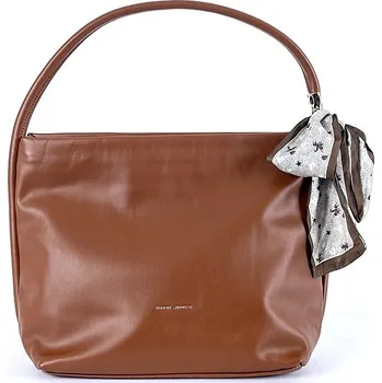 Středně velká hnědá kabelka na rameno David Jones CM6534
