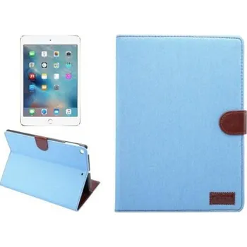 Pouzdro na tablet Jeans textilní/PU kožené pouzdro na iPad Air 2 - světlemodré