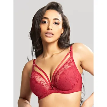 Podprsenka Nevyztužená podprsenka s kosticí 10646 - Panache tmavě červená 65H