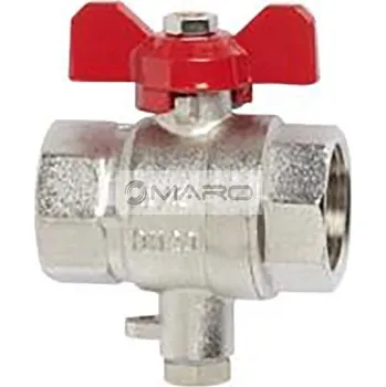 Vodovodní kohout Siemens Kohout kulový 1" s jímkou M10 x 1 pro čidlo Ø 5,0 x 45 mm, FKM0025