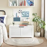 VASAGLE Úložná truhla 100x40x46cm bílá