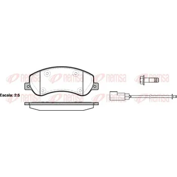 Brzdová destička Sada brzdových destiček, kotoučová brzda REMSA 1250.02