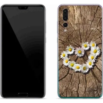 Pouzdro na mobilní telefon Gelový kryt mmCase na mobil Huawei P20 Pro - srdce z kopretin