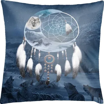 Povlak na dekorativní polštářek XPOSE® Mikroplyšový povlak na polštář LAPAČ SNŮ 2 (digitální tisk) 40x40 cm, Mikroplyš + Prodloužená možnost vrácení zboží do 50 dnů