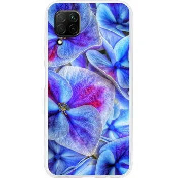 Pouzdro na mobilní telefon Gelový kryt mmCase na mobil Huawei P40 Lite - modré květy 1