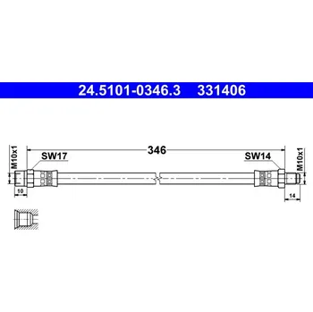 Brzdová hadice Brzdová hadice ATE 24.5101-0346.3