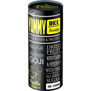 FitBoom Yummy Rice Mash - 980 g Příchuť: Lemon Cheesecake