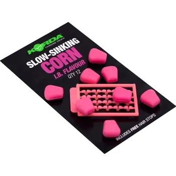 Umělá nástraha KORDA - Gumová nástraha Slow Sinking Corn IB Pink 12 ks
