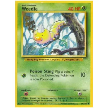 Karetní hra Pokémon BS 069/102 Weedle - Base Set Stav: Excellent
