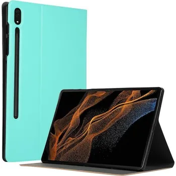 Příslušenství pro tablet Fold polohovatelné pouzdro na Samsung Galaxy Tab S8 Ultra - modrozelené