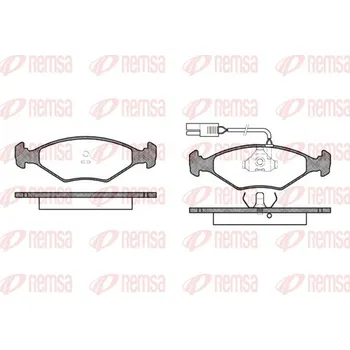 Brzdová destička Sada brzdových destiček, kotoučová brzda REMSA 0281.02