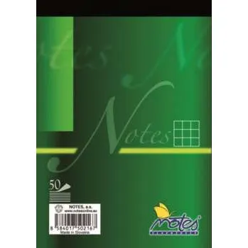 Poznámkový blok A6 - 50 listů,čtverečkovaný
