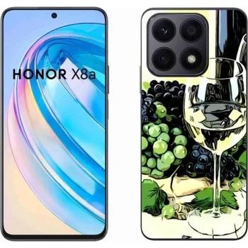 Pouzdro na mobilní telefon Gelový kryt mmCase na mobil Honor X8a - sklenka vína