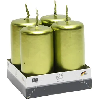 Bispol Adventní svíčky 4/40/80 metalik zelená