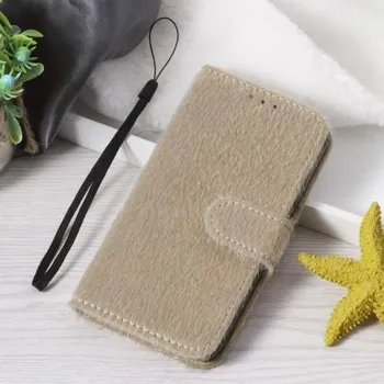 Pouzdro na mobilní telefon Sloty PU kožené peněženkové pouzdro na iPhone X - khaki