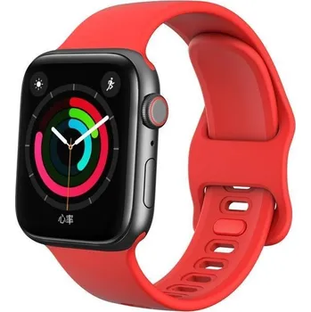 Ostatní příslušenství k chytrým hodinkám Smart silikonový řemínek pro Apple Watch 5/4 40mm, 3/2/1 38mm - červený
