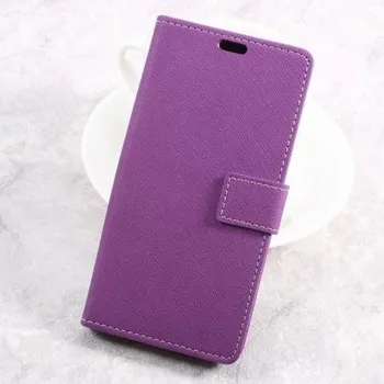 Pouzdro na mobilní telefon Wallet PU kožené pouzdro pro mobil Sony Xperia L1 - fialové