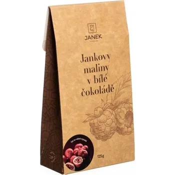 Čokoláda JANEK Jankovy maliny v bílé čokoládě 125 g