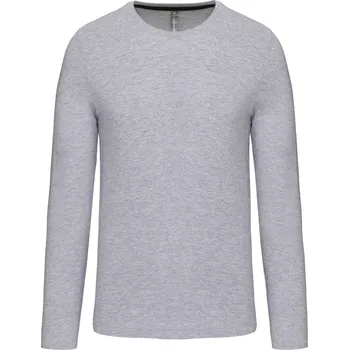 Pánské tričko Pánské triko s dlouhým rukávem Kariban Barva: Šedý melír, Velikost: 4XL