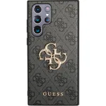 Guess PU 4G Metal Logo kryt pro Samsung Galaxy S23 Ultra Barva: Šedá