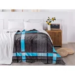 XPOSE® Mikroplyšová deka MÁŠA s beránkem - šedá/modrá 140x200 cm, Mikroplyš s beránkem + Prodloužená možnost vrácení zboží do 50 dnů